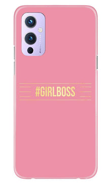Girl Boss Pink Mobile Back Case for OnePlus 9 (Design - 263)