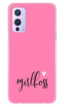 Girl Boss Pink Mobile Back Case for OnePlus 9 (Design - 269)