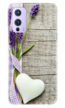 White Heart Mobile Back Case for OnePlus 9 (Design - 298)