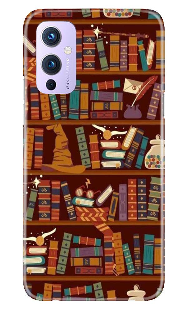 Book Shelf Mobile Back Case for OnePlus 9 (Design - 390)