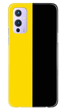 Black Yellow Pattern Mobile Back Case for OnePlus 9 (Design - 397)