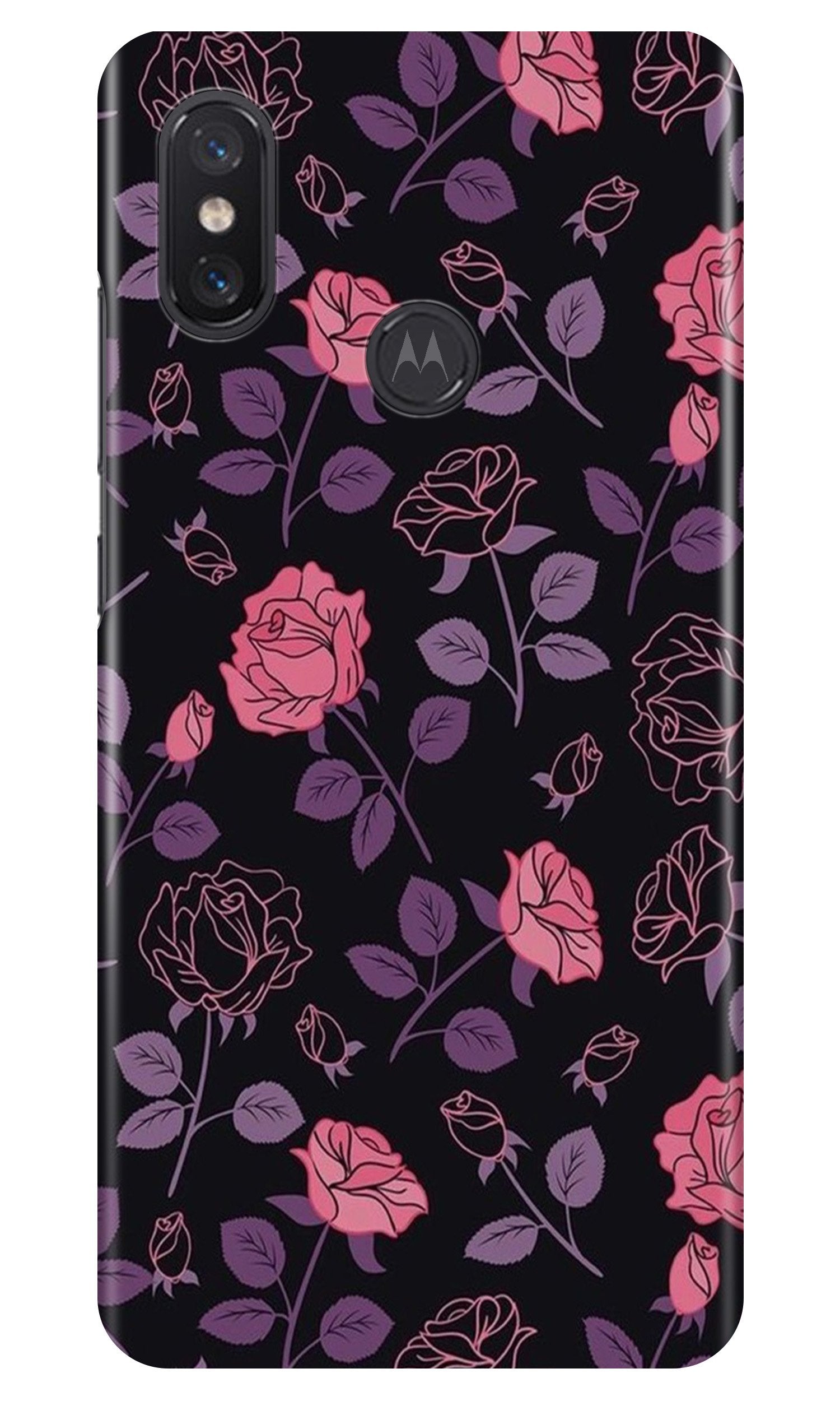 Rose Pattern Case for Moto One Power