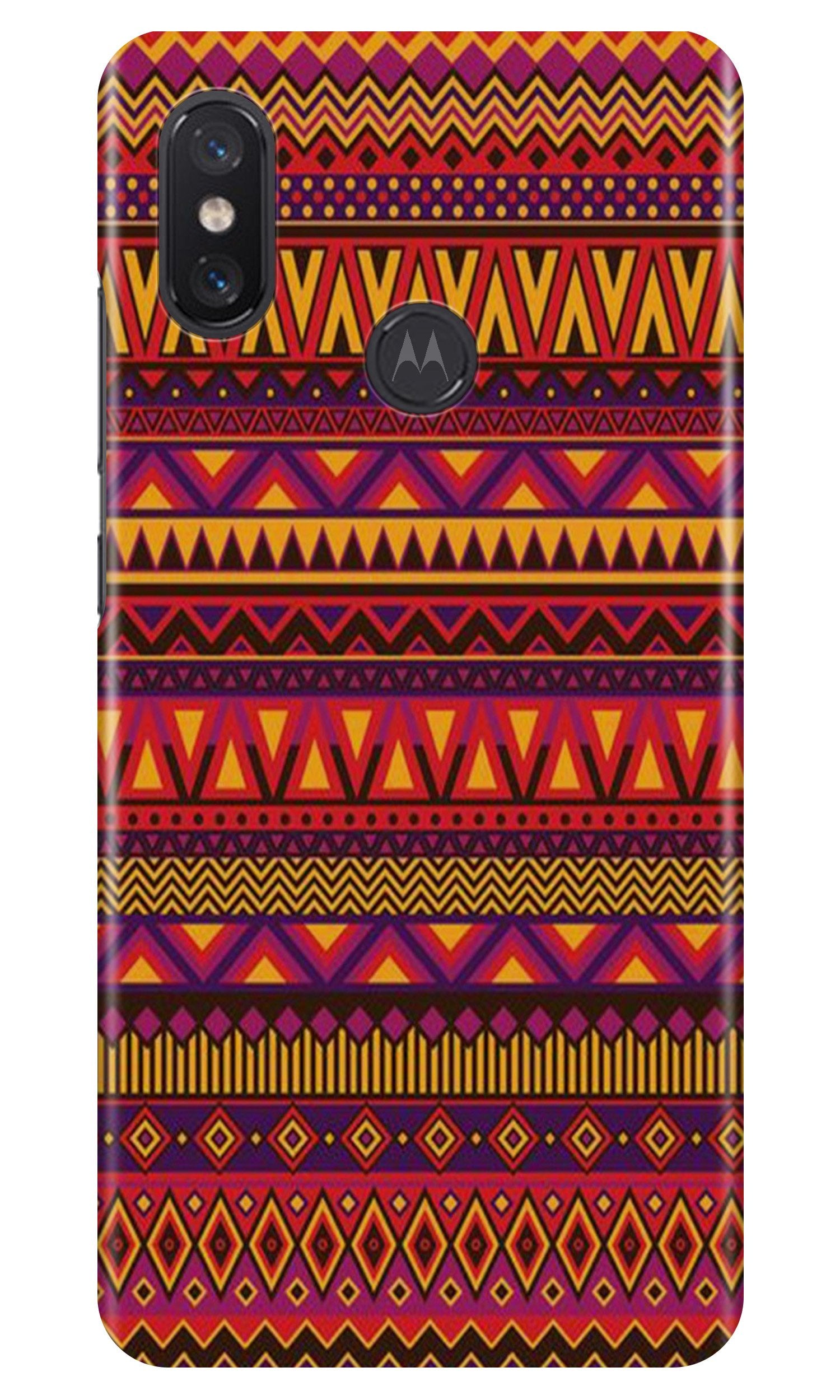 Zigzag line pattern2 Case for Moto One Power