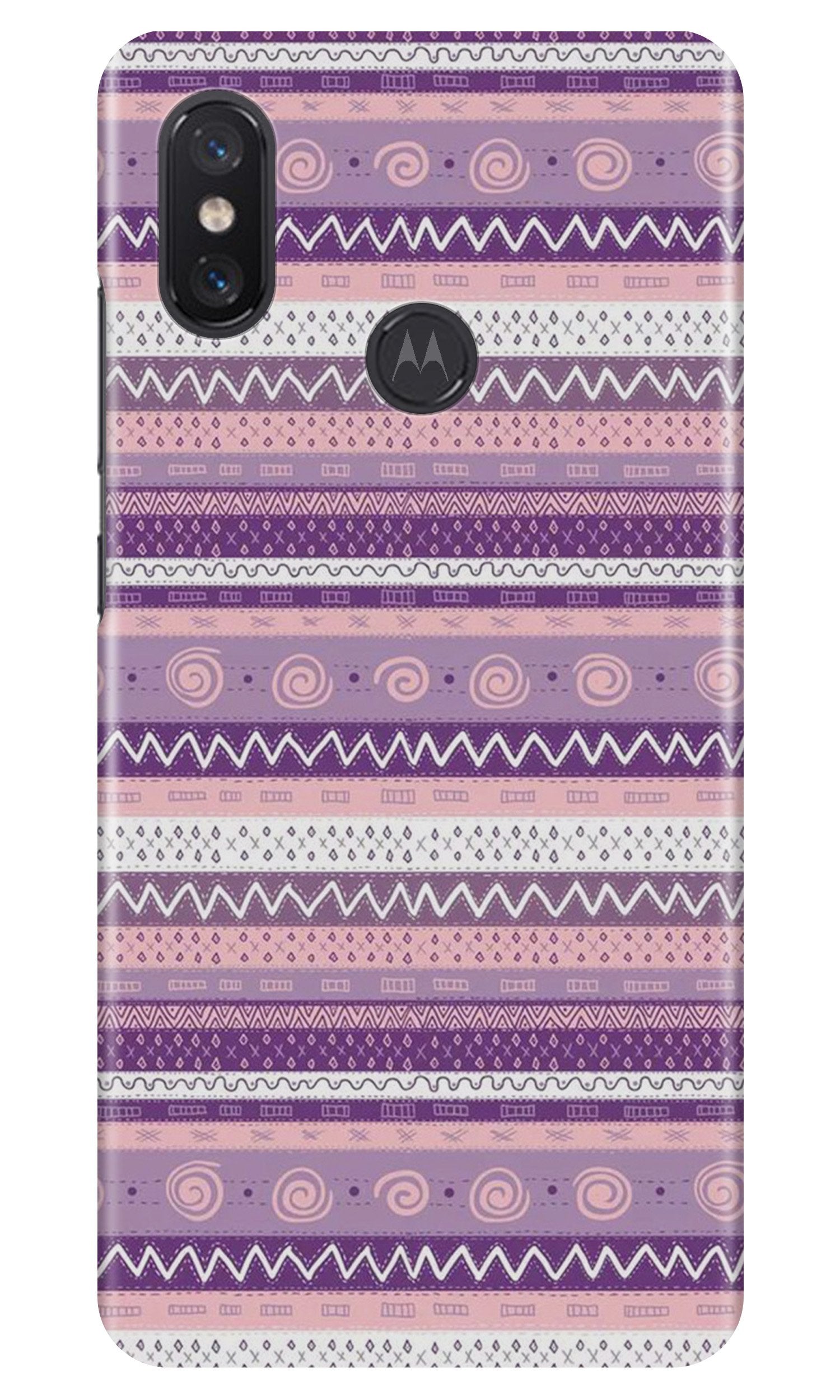 Zigzag line pattern3 Case for Moto One Power