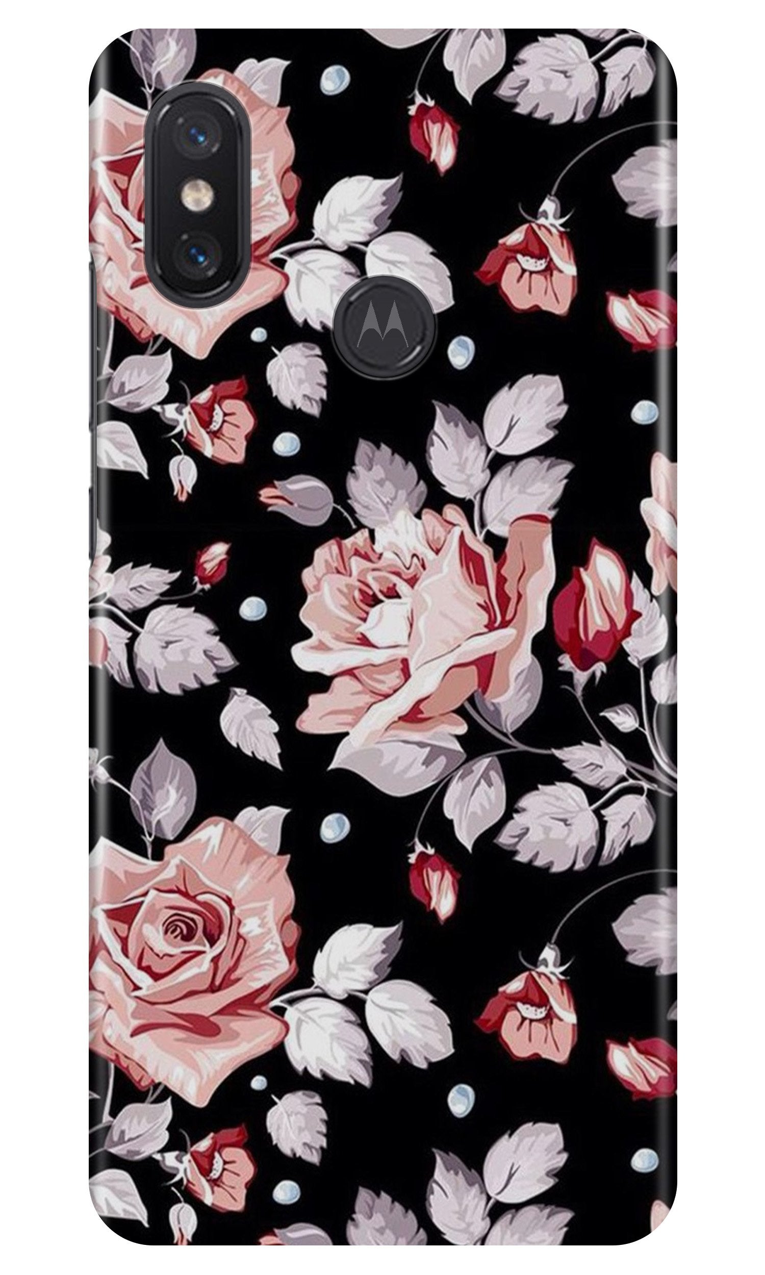 Pink rose Case for Moto One Power