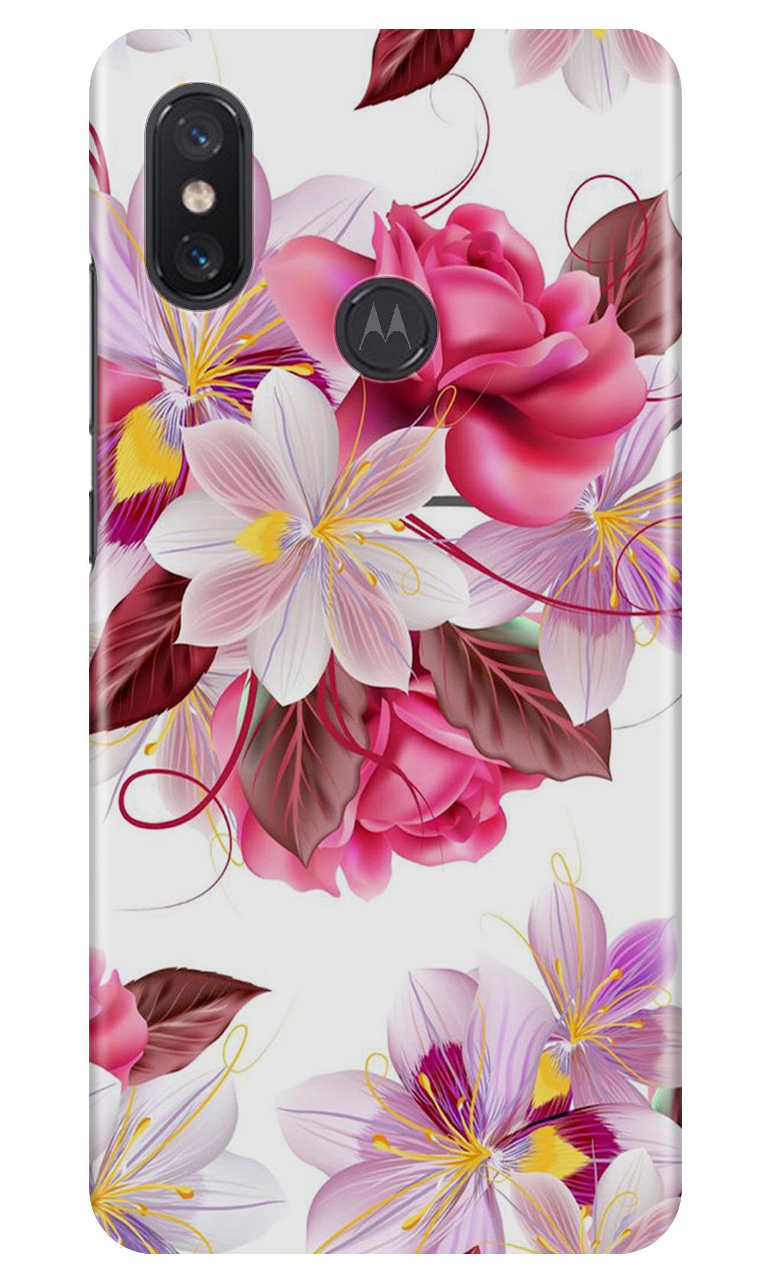 Beautiful flowers Case for Moto One Power