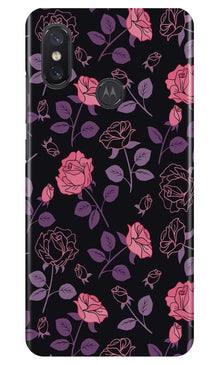 Rose Black Background Case for Moto One Power