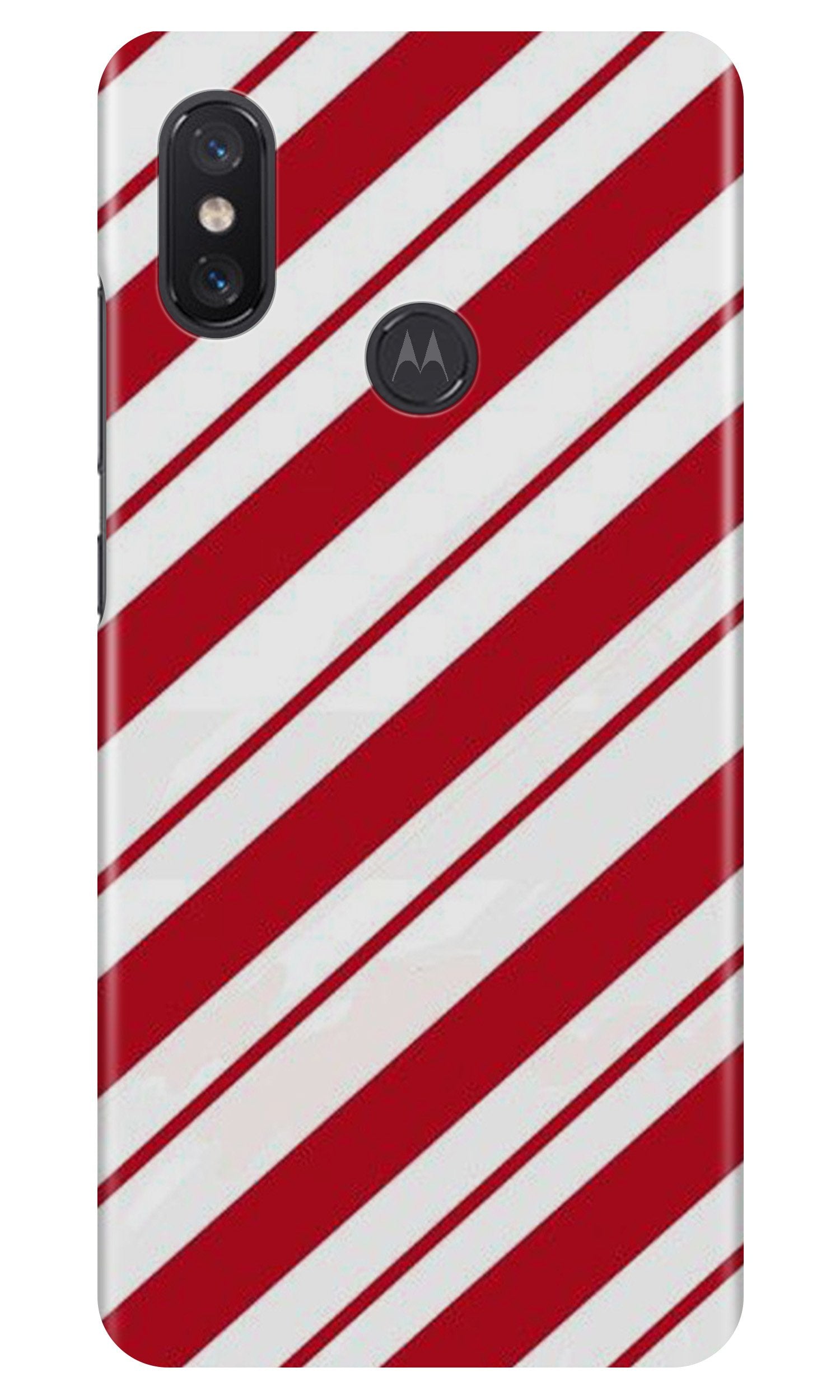 Red White Case for Moto One Power