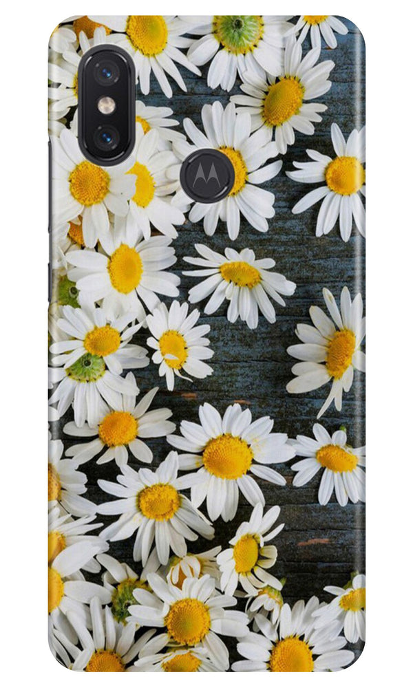 White flowers Case for Moto One Power