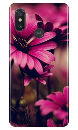 Purple Daisy Case for Moto One Power
