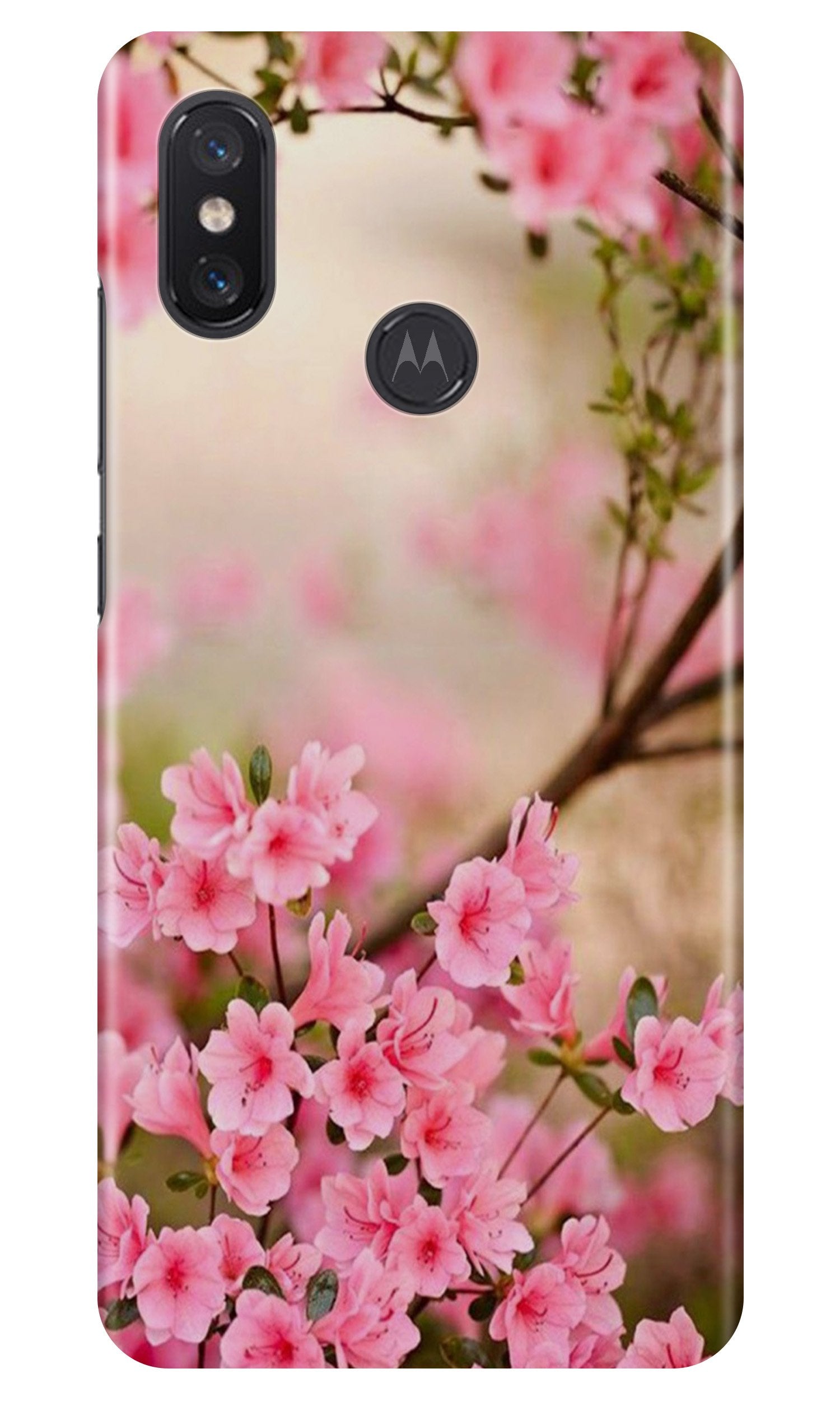 Pink flowers Case for Moto One Power