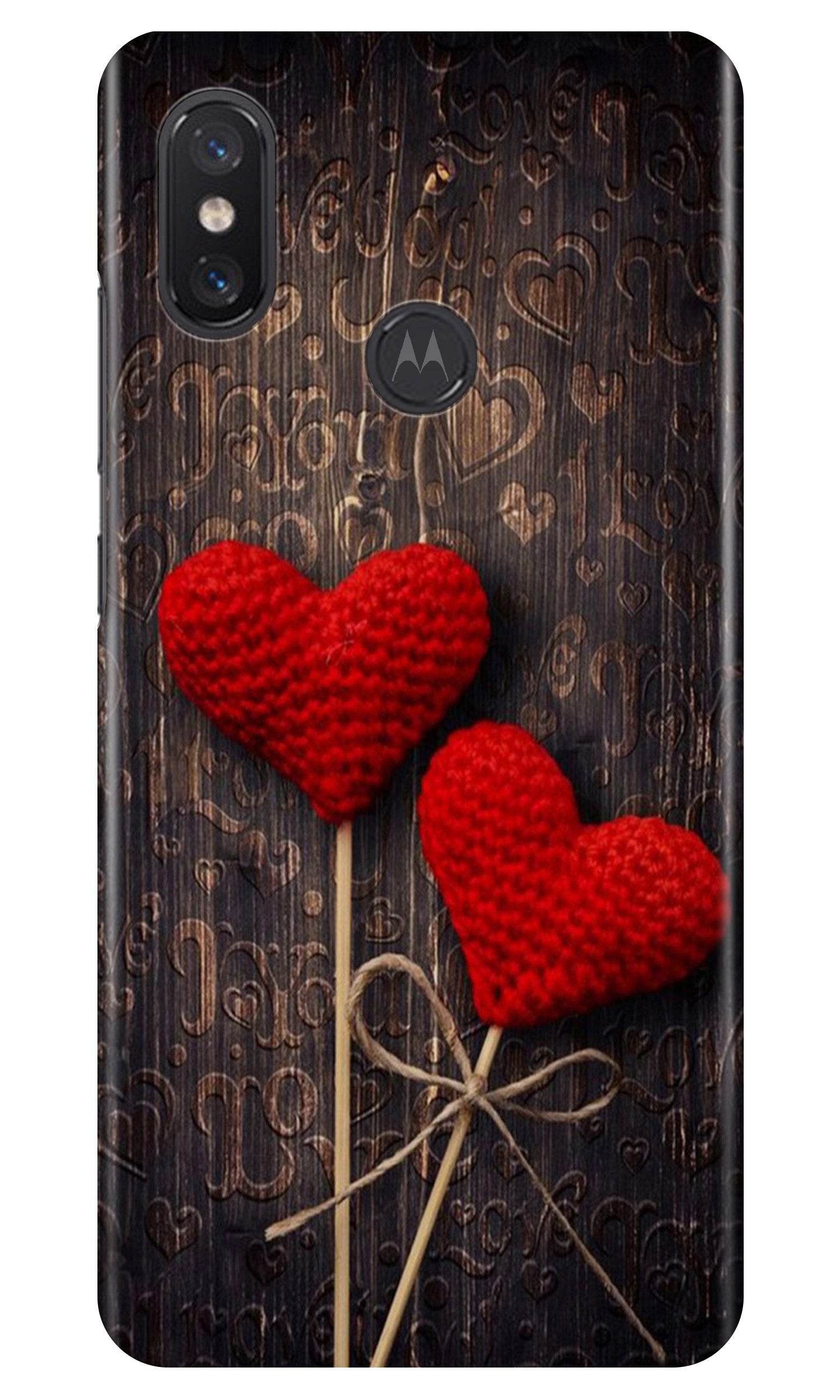 Red Hearts Case for Moto One Power