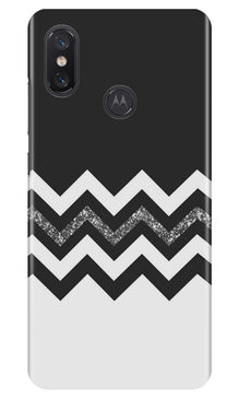 Black white Pattern Case for Moto One Power