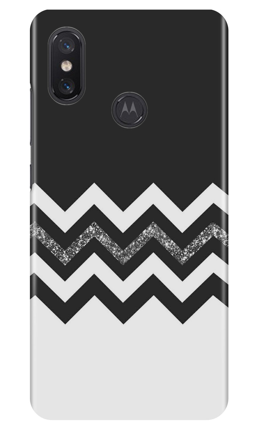 Black white Pattern Case for Moto One Power