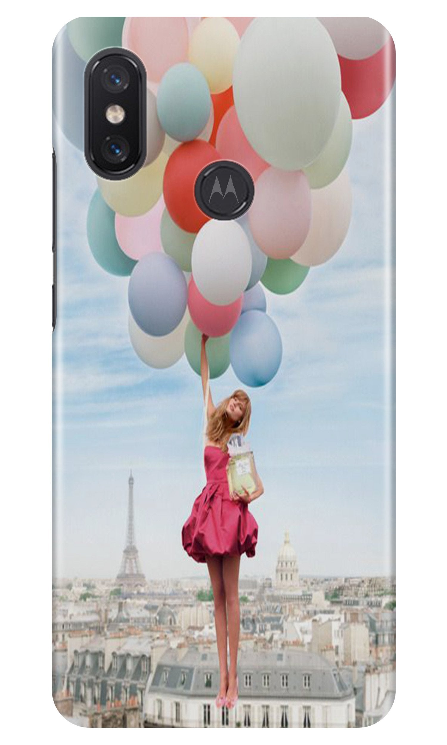 Girl with Baloon Case for Moto One Power