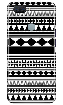 Black white Pattern Mobile Back Case for Oppo A11K (Design - 5)