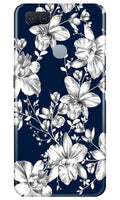 White flowers Blue Background Case for Oppo A11K