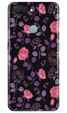 Rose Black Background Mobile Back Case for Oppo A11K (Design - 27)
