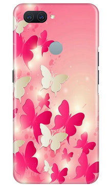 White Pick Butterflies Mobile Back Case for Oppo A11K (Design - 28)