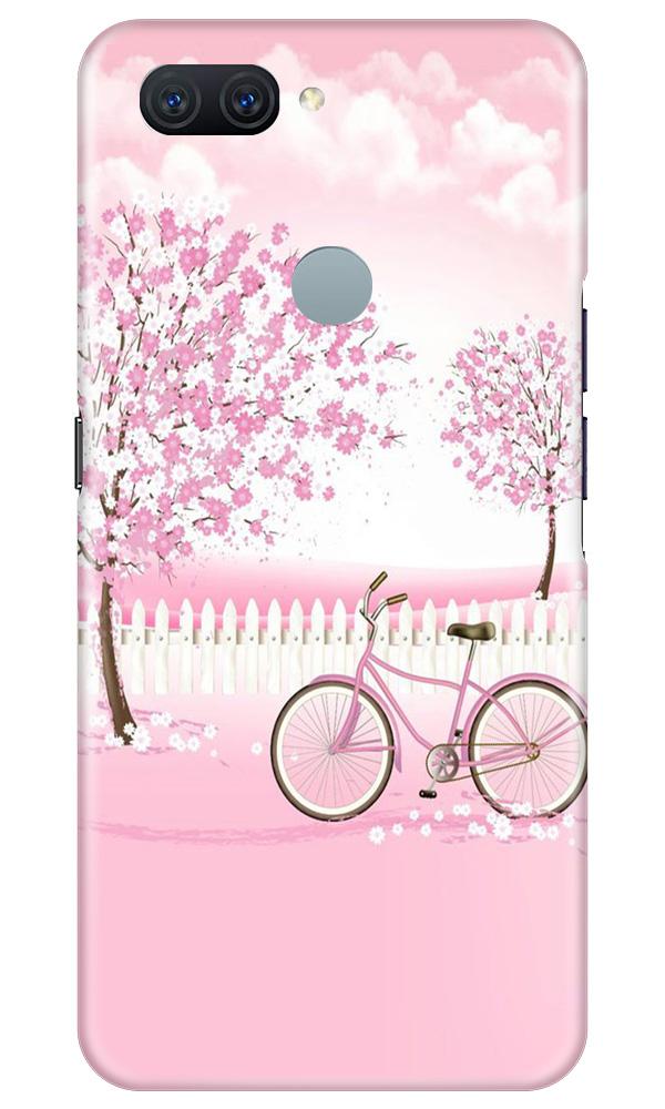 Pink Flowers Cycle Case for Oppo A11K  (Design - 102)