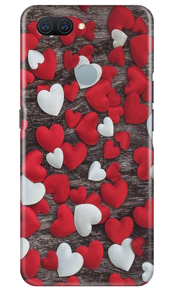 Red White Hearts Case for Oppo A11K(Design - 105)