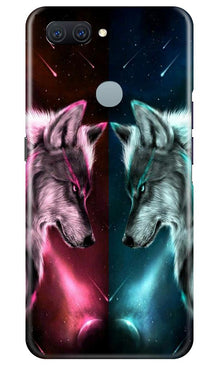 Wolf fight Mobile Back Case for Oppo A11K (Design - 221)