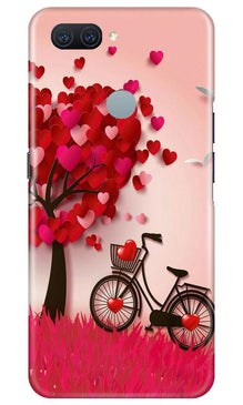 Red Heart Cycle Mobile Back Case for Oppo A11K (Design - 222)
