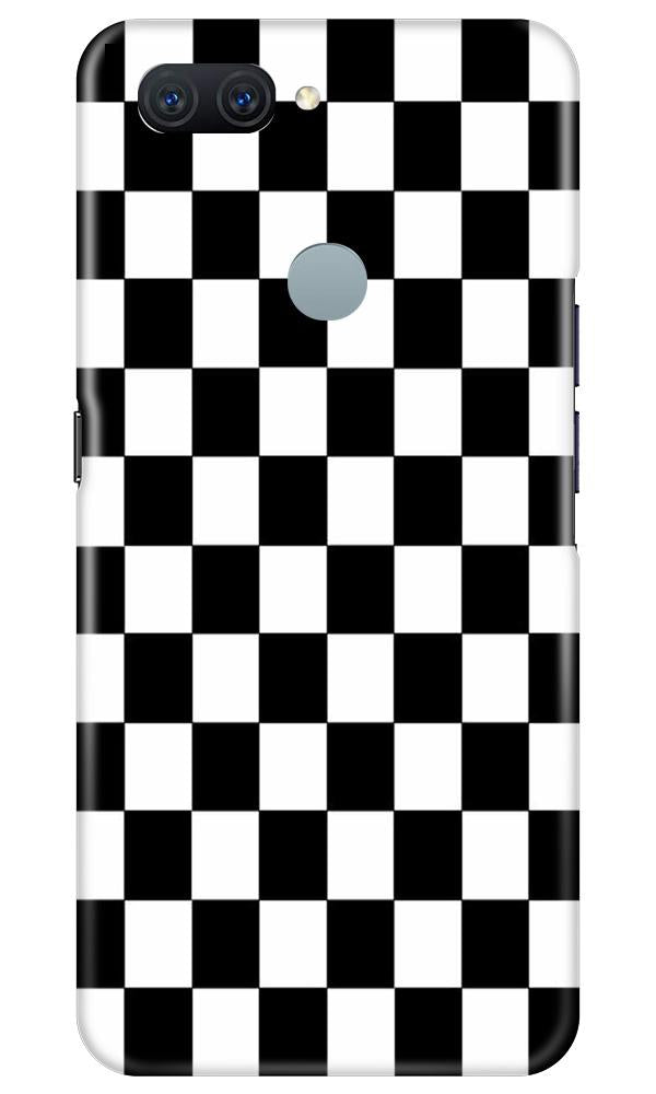 Black White Boxes Mobile Back Case for Oppo A11K (Design - 372)