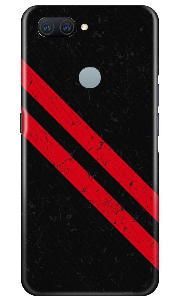 Black Red Pattern Mobile Back Case for Oppo A11K (Design - 373)