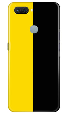 Black Yellow Pattern Mobile Back Case for Oppo A11K (Design - 397)