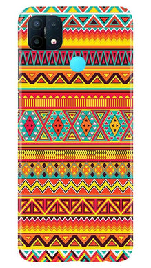 Zigzag line pattern Mobile Back Case for Oppo A15 (Design - 4)