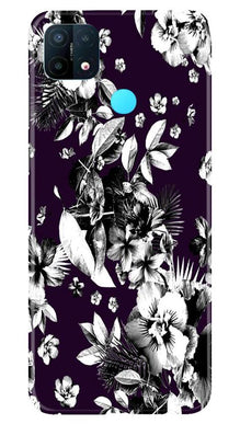 white flowers Mobile Back Case for Oppo A15 (Design - 7)
