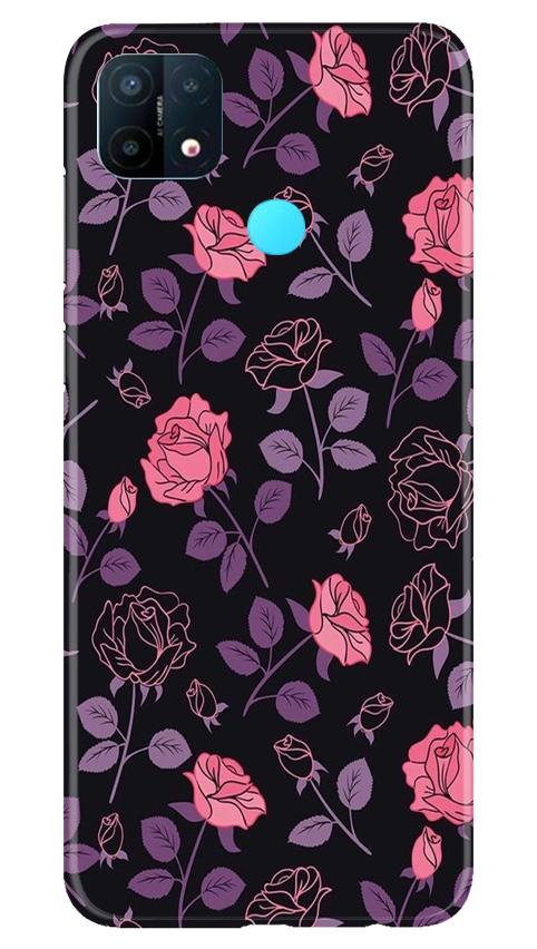 Rose Black Background Case for Oppo A15