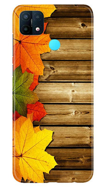 Wooden look3 Mobile Back Case for Oppo A15 (Design - 61)