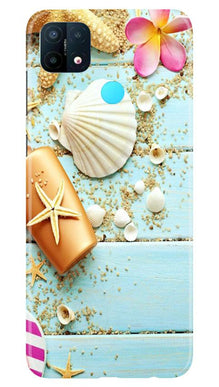 Sea Shells Mobile Back Case for Oppo A15 (Design - 63)