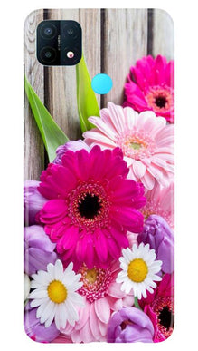 Coloful Daisy2 Mobile Back Case for Oppo A15 (Design - 76)