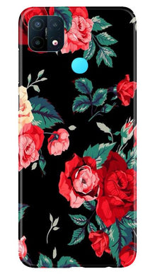 Red Rose2 Mobile Back Case for Oppo A15 (Design - 81)