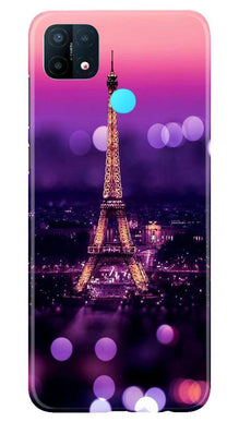 Eiffel Tower Mobile Back Case for Oppo A15 (Design - 86)
