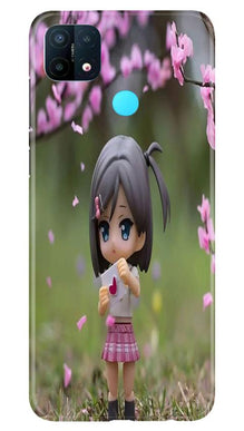 Cute Girl Mobile Back Case for Oppo A15 (Design - 92)