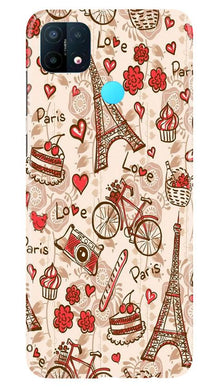 Love Paris Mobile Back Case for Oppo A15  (Design - 103)