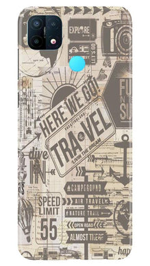 Travel Mobile Back Case for Oppo A15  (Design - 104)