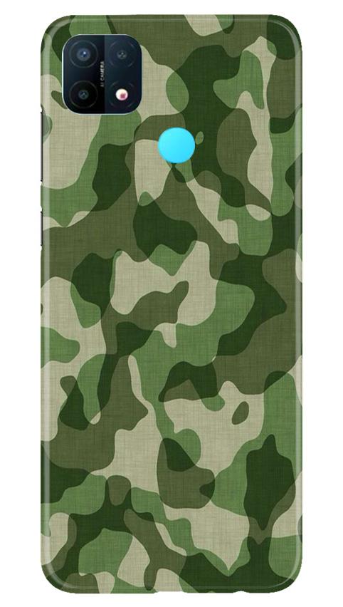 Army Camouflage Case for Oppo A15  (Design - 106)