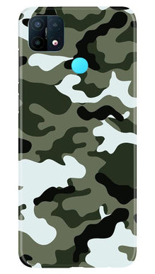 Army Camouflage Mobile Back Case for Oppo A15  (Design - 108)