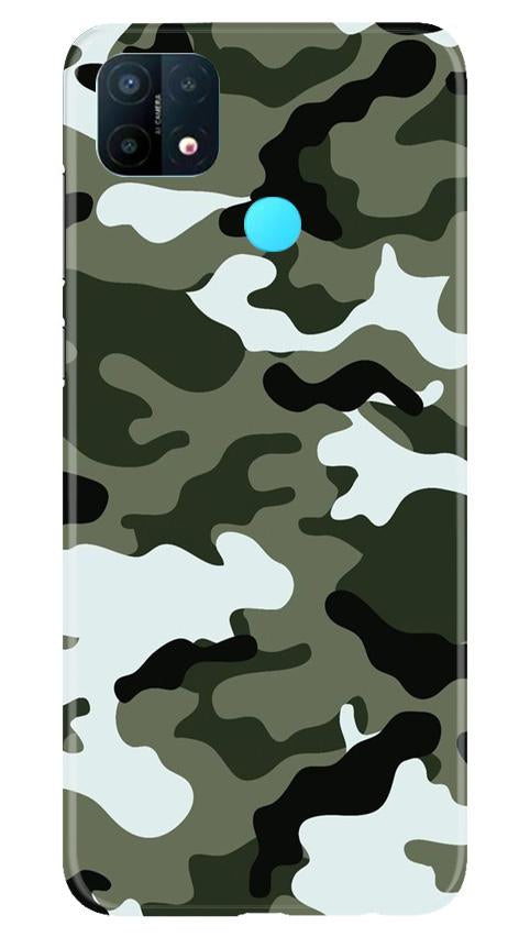 Army Camouflage Case for Oppo A15  (Design - 108)