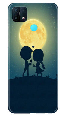 Love Couple Mobile Back Case for Oppo A15  (Design - 109)