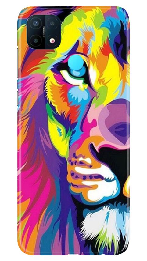 Colorful Lion Case for Oppo A15  (Design - 110)