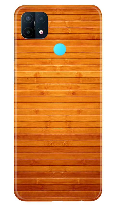 Wooden Look Case for Oppo A15  (Design - 111)