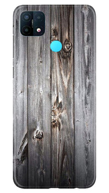Wooden Look Mobile Back Case for Oppo A15  (Design - 114)