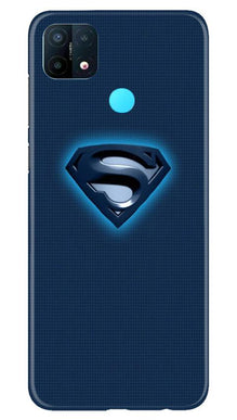 Superman Superhero Mobile Back Case for Oppo A15  (Design - 117)