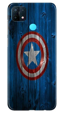 Captain America Superhero Mobile Back Case for Oppo A15  (Design - 118)